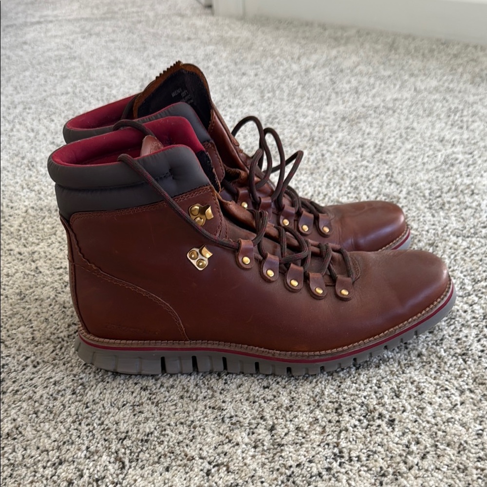 Cole Haan Zero Grand Men's Brown Leather Boots